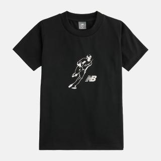 【NEW BALANCE】NB 短袖上衣 童裝 大童 男童 黑 YT61E9C7BK