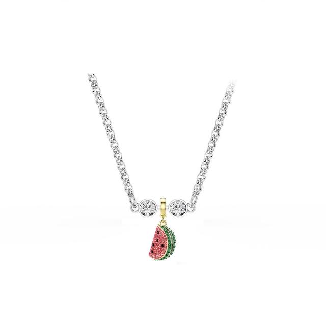 【SWAROVSKI 施華洛世奇】官方直營 Idyllia Charm Remix項鍊組 小熊/幸運草/西瓜/心與鑰匙 多款可選