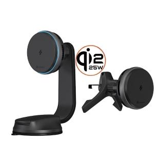 【ADAM 亞果元素】CQ3 Qi2.2 25W 制冷款車用磁吸充電器