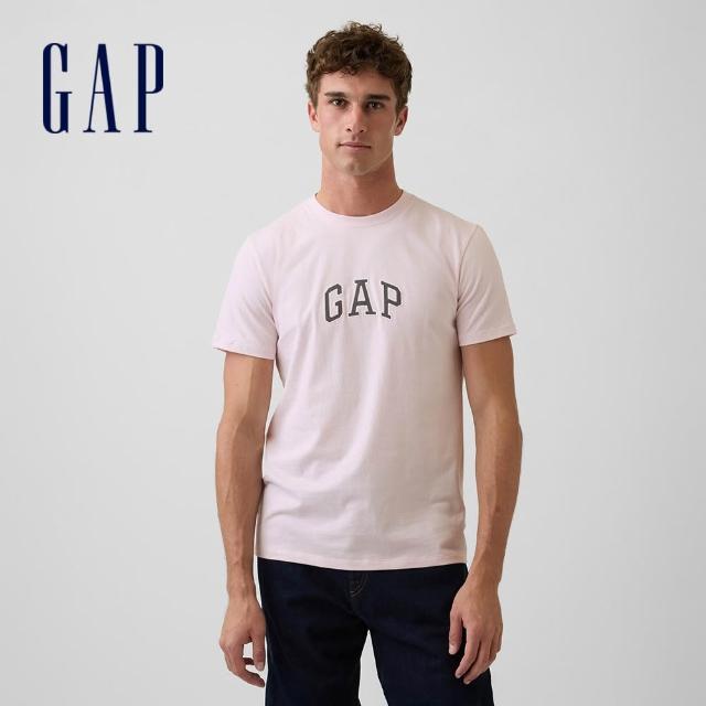 【GAP】男女裝 弧形Gap Logo純棉印花/ 鏤空圓領短袖T恤-多款任選(570044&886589)