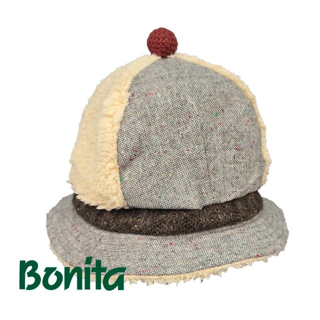 【Bonita 葆倪】日本進口/童帽/絨毛拼接趣味造型童帽/699-4856