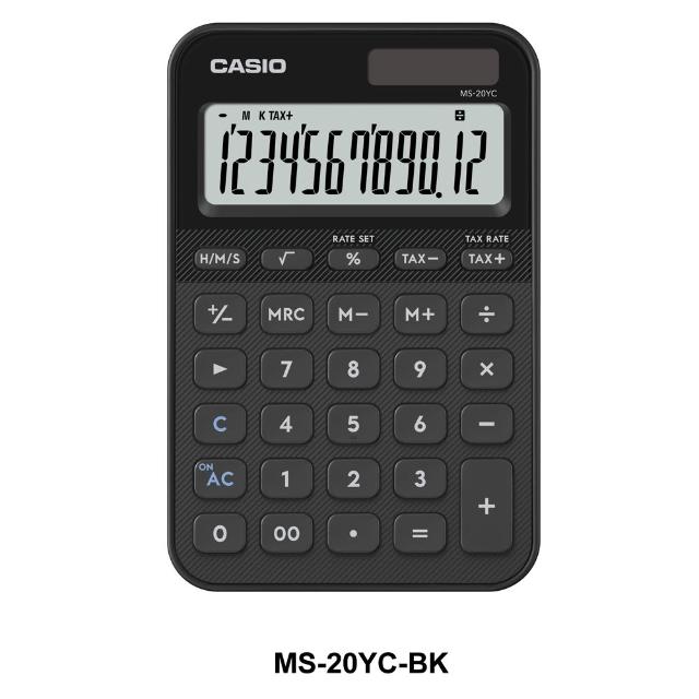 【CASIO 卡西歐】12位元色彩繽紛糖果計算機(MS-20YC-共10色)
