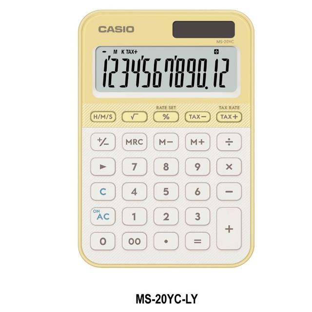 【CASIO 卡西歐】12位元色彩繽紛糖果計算機(MS-20YC-共10色)