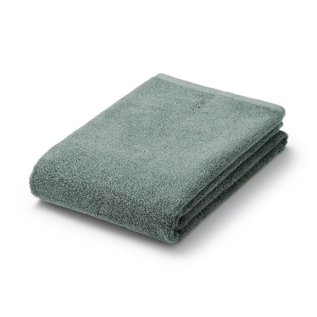 【MUJI 無印良品】棉圈絨雙線織手巾/可吊掛(灰色/柔白/粉米/綠色/墨灰)