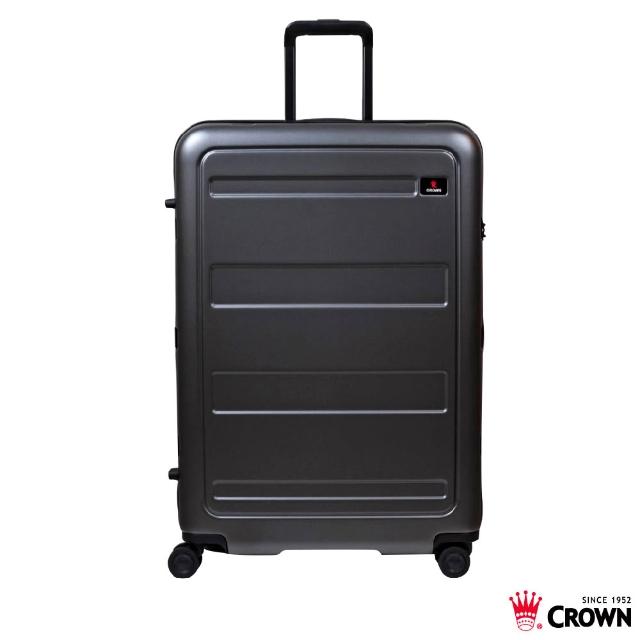 【CROWN 皇冠】假日照常配送 29吋 拉鍊拉桿箱 行李箱 旅行箱(霧面/超輕量)