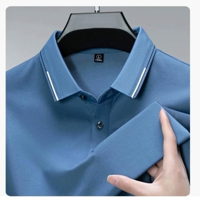 【巴黎精品】買一送一 多款快速出貨 POLO衫男短袖上衣內含真絲高彈力男裝(高爾夫球衫排汗a1ff52)