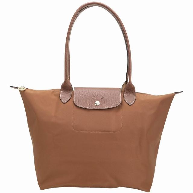 【LONGCHAMP】Le Pliage 大型 經典原創/刺繡 長提把尼龍摺疊肩背水餃包(多款)(法國品牌 巴黎精品)