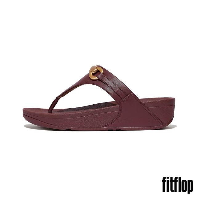 【FitFlop】LULU 馬銜扣皮革夾腳涼鞋-女(4色)