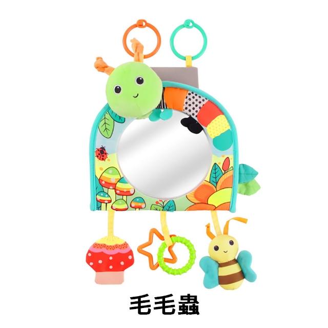 【Kori Deer 可莉鹿】小動物嬰兒車用後視鏡 安撫吊掛玩具(寶寶後照鏡搖鈴玩具嬰兒床掛飾)