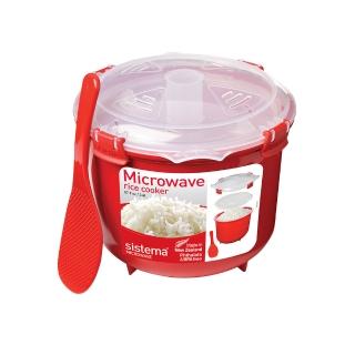 【SISTEMA】紐西蘭製 可微波煮飯盒2.6L(附飯匙) 杯碗型 微波碗