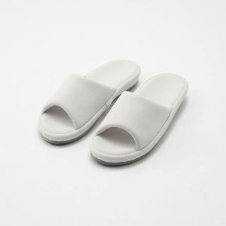 【MUJI 無印良品】涼感前開拖鞋(灰色/藍色)