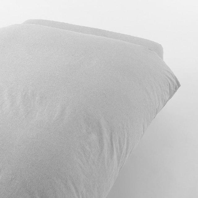 【MUJI 無印良品】柔舒水洗棉被套/S(灰色/柔白/深藍/淺米)