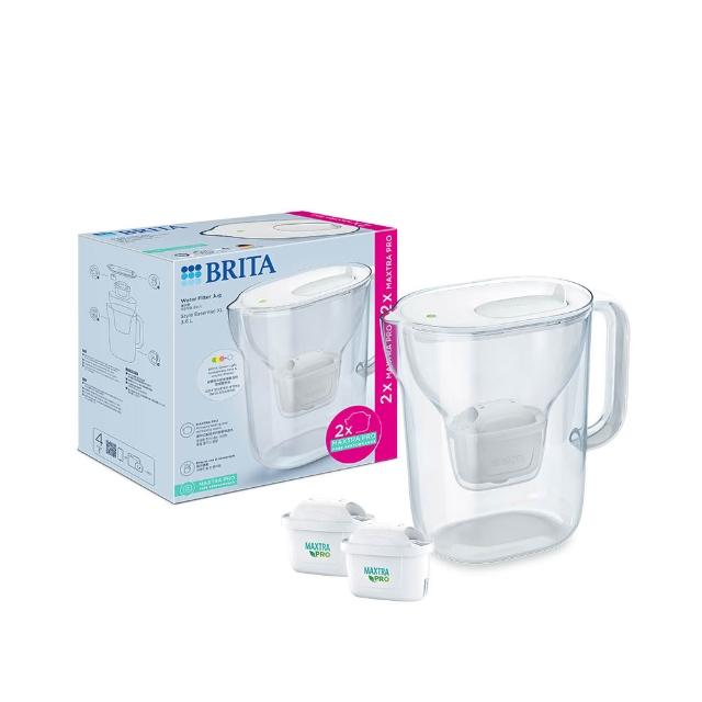 【BRITA】官方直營 純淨濾水壺XL+MXPRO全效型1入+MXPRO去水垢3入(共1壺5芯)