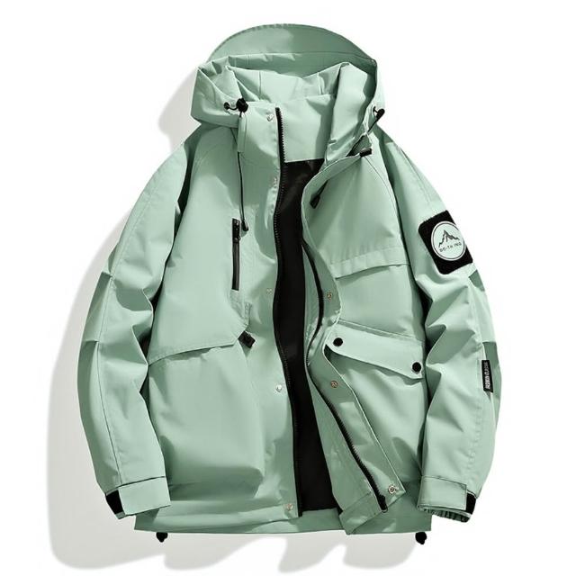 【巴黎精品】現貨+預購 衝鋒衣工裝連帽夾克(春秋薄款機能防風防水透氣衝鋒男外套9色b1a34)
