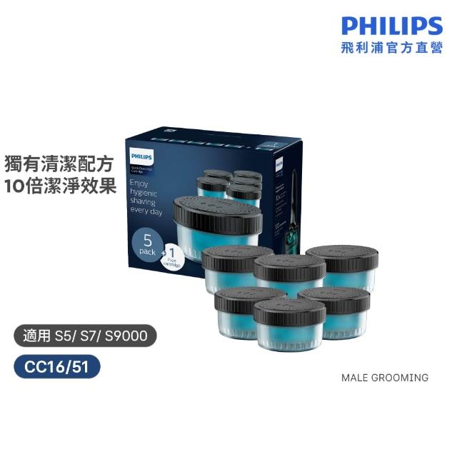 【Philips 飛利浦】CC16/51 智能清洗座專用清潔液6入組 (S5000 S7000 S9000系列適用/官方直營)