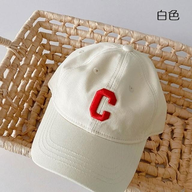 【橘魔法】C字刺繡棒球帽 兒童 大童 男童 女童 童裝 帽子 遮陽帽 防曬 運動 登山 夏天