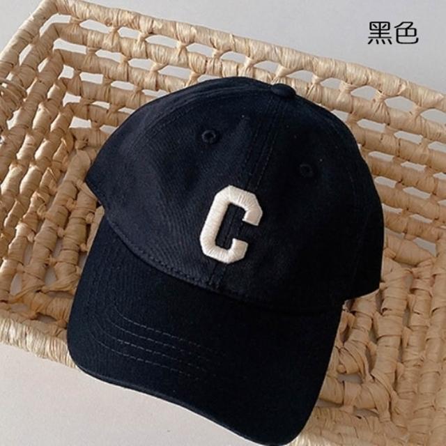 【橘魔法】C字刺繡棒球帽 兒童 大童 男童 女童 童裝 帽子 遮陽帽 防曬 運動 登山 夏天