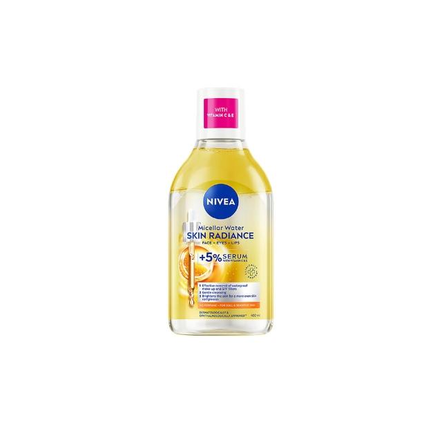 【NIVEA 妮維雅】新品上市★妮維雅5%養膚精華卸妝水400ml(極淨透白/控油抗痘/GLOW亮煥膚)