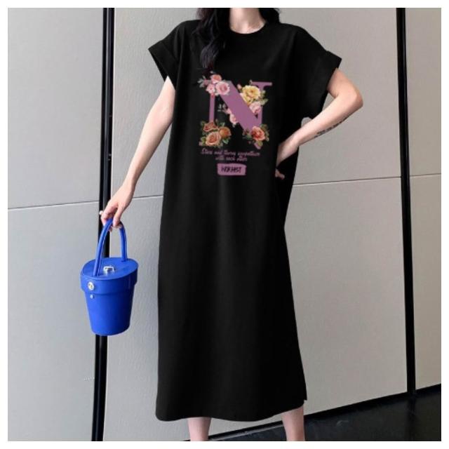 【ASister 小姊姊】momo限定★中大尺碼休閒洋裝☆必收顯瘦切袖連身裙(3款_多色_M-4XL #Flagship0027)