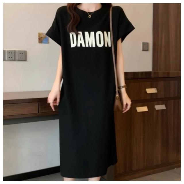 【ASister 小姊姊】momo限定★中大尺碼休閒洋裝☆必收顯瘦切袖連身裙(3款_多色_M-4XL #Flagship0027)