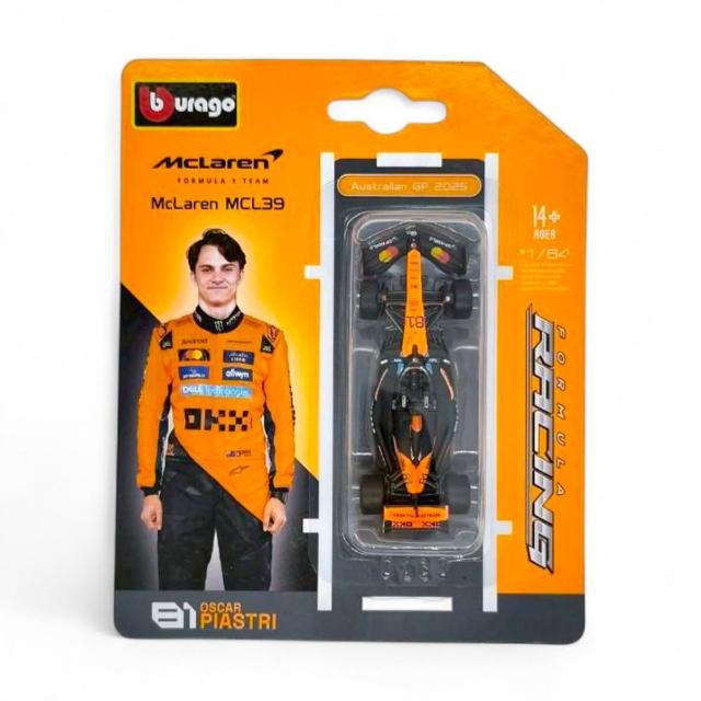 1:64 Bburago F1 MCL 39模型車 McLaren 麥拉倫車隊