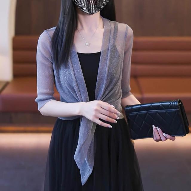 【巴黎精品】現貨限搶 罩衫天絲防曬外套絲質上衣法式名媛(夏日冷氣空調輕薄半透女外套5款a1bs1)