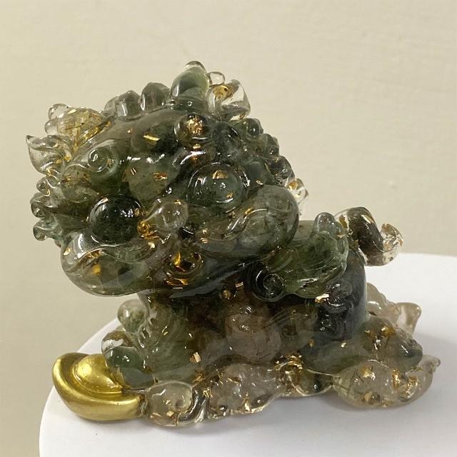 【OSTARA FLORIST 奧斯塔拉花藝】風鈴玻璃拍拍燈 水晶擺件花禮-大貔貅(吞金獸、咬錢獸)系列(永生花、水晶)
