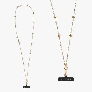 【agnes b.】bijoux 白鋼 繁花手機繩 玫瑰金