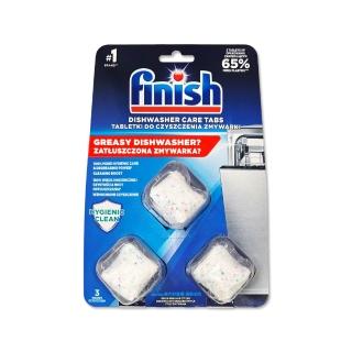 英國FINISH-強效除殘留油污水垢清新消臭洗碗機體專用耗材清潔錠3入/盒(洗淨粉廚房家電除臭洗滌塊