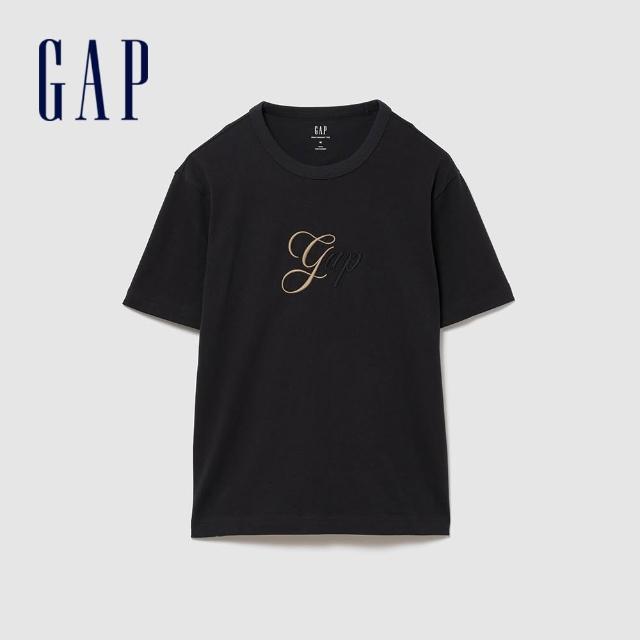 【GAP】男裝 重磅寬鬆 Gap Logo 短版短袖T恤-多款任選(895176&895178)