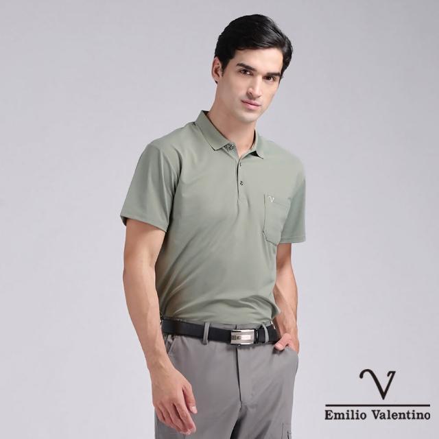 【Emilio Valentino 范倫鐵諾】男款polo衫 男上衣 商務休閒 口袋 男士 吸排涼感/舒適棉 短袖polo衫(多款)
