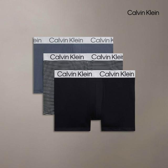 【CALVIN KLEIN】官方旗艦館 透氣男內褲三件組 四角褲 平口褲 田柾國Jung Kook同款 精緻超細纖維