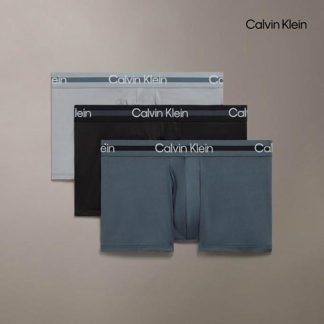 【CALVIN KLEIN】官方旗艦館 透氣男內褲三件組 四角褲 平口褲 田柾國Jung Kook同款 精緻超細纖維