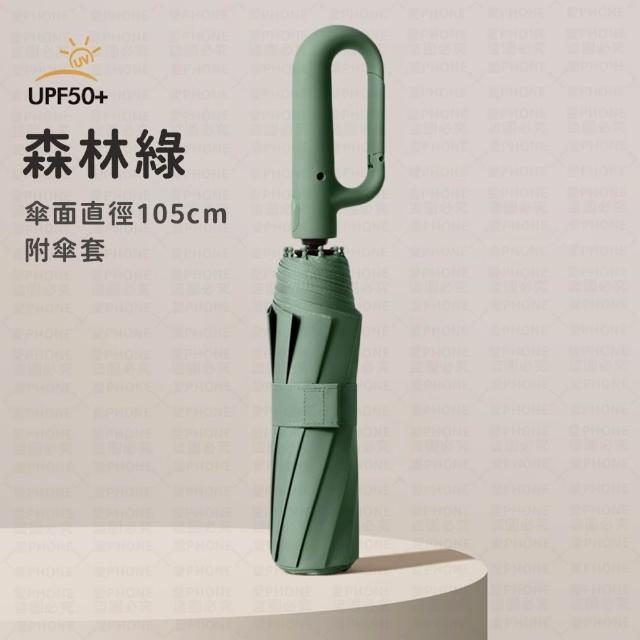 【愛Phone】雨傘 環扣自動傘 勾勾傘 自動傘 12骨自動傘 大雨傘 扣環傘 UV傘 遮陽傘 陽傘 黑膠傘 晴雨傘