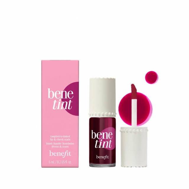 【benefit 貝玲妃】聯名組(染唇液4選1+手機掛繩+定妝噴霧+毛孔隱形露+眉筆體驗版)momo x KINGJUN美妝聯名袋
