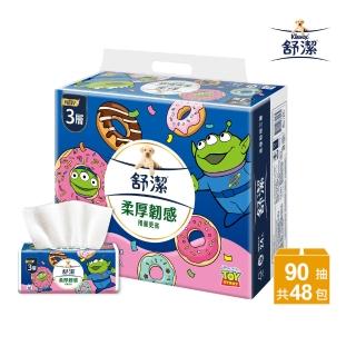 【Kleenex 舒潔】 momo獨家☆柔厚韌感三層抽取衛生紙-三眼怪限定款 90抽x48包/箱