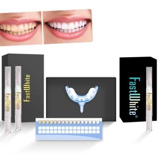 【FastWhite 齒速白】藍光牙齒鑽白系統+補充包鑽白精華筆 優惠組合(非傳統氧化劑 非牙齒美白貼片)