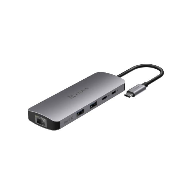 【ADAM 亞果元素】Hub SE10 USB-C 十合一多功能集線器(隨插即用)