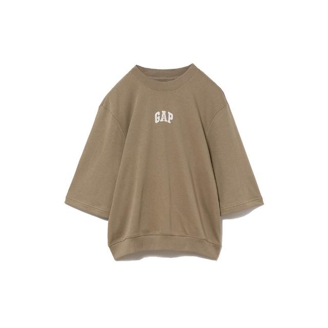 【GAP】男裝 寬版Gap LOGO法式毛圈布七分袖T恤-多色可選(894498)