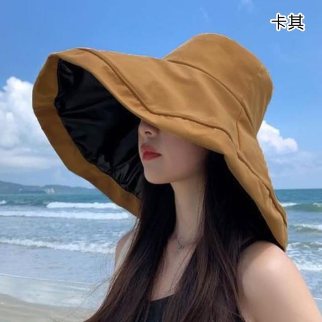 【橘魔法】素色布面寬帽沿遮陽帽 附防風繩 大帽沿 大人 帽子 遮陽 防曬帽 漁夫帽 盆帽 配件