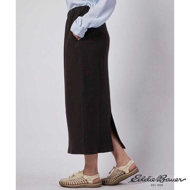 【Eddie Bauer】JAPAN EDITION 女性螺紋窄版長裙 黑色 E-5SKA-1811