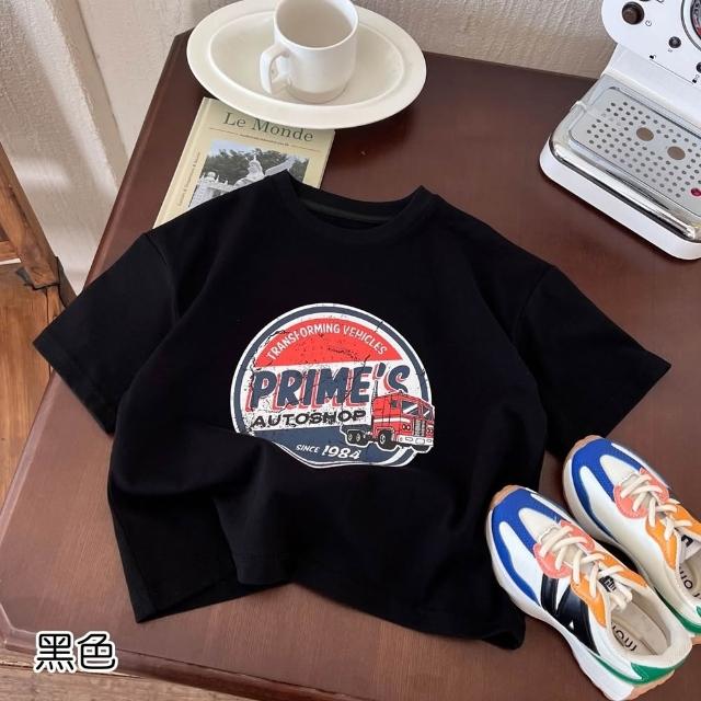 【橘魔法】美式復古字母短袖上衣 男童 女童 兒童 童裝 大童 中性款 棉T T-Shirt T恤