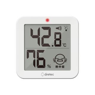 【DRETEC】日本「利萊特」小方塊電子式溫濕度計-白色(O-451WT)(其他規格)