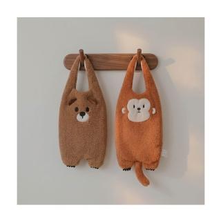 【zozo】任選2件 森林療癒系動物擦手巾(快速吸水掛式毛巾/柔軟親膚擦手巾/日系簡約裝飾)