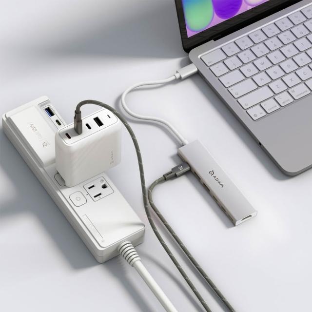 【ADAM 亞果元素】Hub DE06 USB-C 6合一多功能集線器(隨插即用)