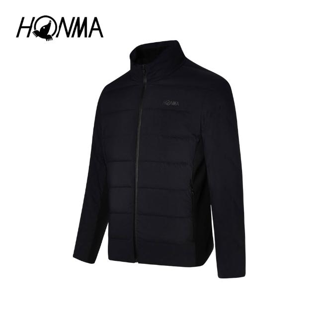 【HONMA 本間高爾夫】男仕保暖羽絨鵝絨外套 針織彈力袖口可調節 25FW(M-XXL白黑任選HMLQ121R529)