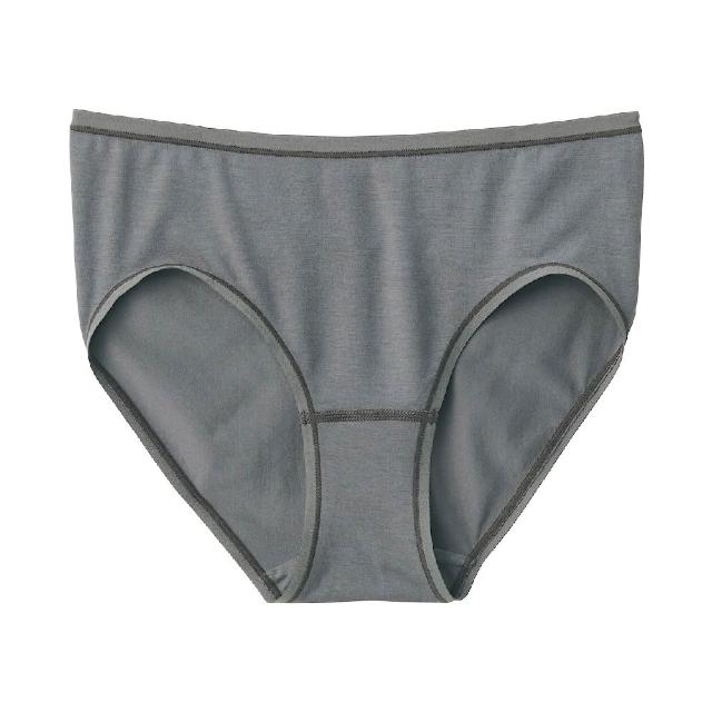 【MUJI 無印良品】女柔滑中腰內褲(深灰/黑色/黃橘/摩卡棕/淺粉/淺綠/藍色)