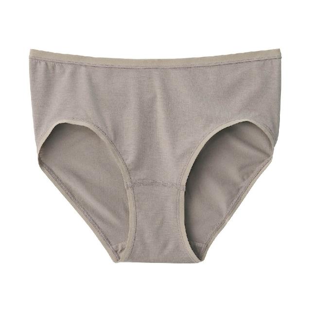 【MUJI 無印良品】女柔滑中腰內褲(深灰/黑色/黃橘/摩卡棕/淺粉/淺綠/藍色)