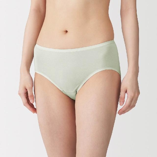 【MUJI 無印良品】女柔滑中腰內褲(深灰/黑色/黃橘/摩卡棕/淺粉/淺綠/藍色)