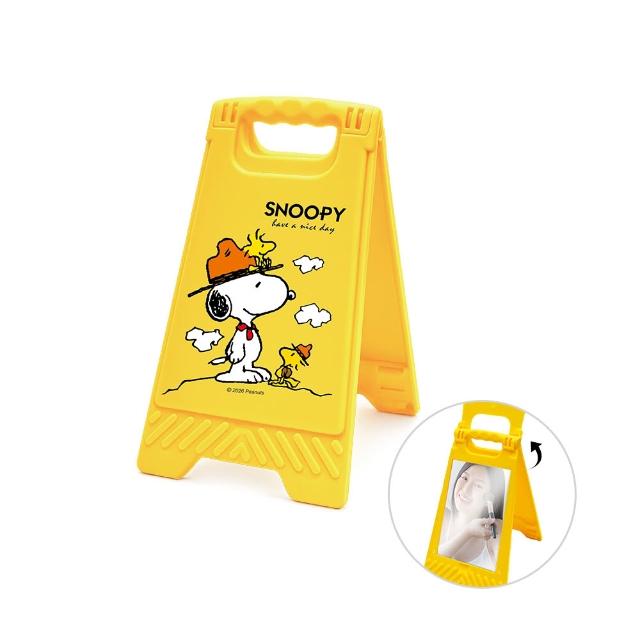 【SNOOPY 史努比】掀蓋鏡子手機支架